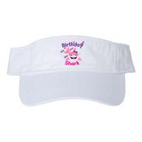 Pink Birthday Shark Doo Doo Doo Valucap Bio-Washed Visor