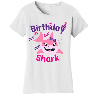 Pink Birthday Shark Doo Doo Doo Women's T-Shirt