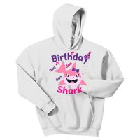 Pink Birthday Shark Doo Doo Doo Kids Hoodie