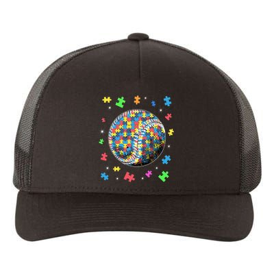 Puzzle Baseball Support Autism Awareness Yupoong Adult 5-Panel Trucker Hat