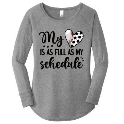 Proud Baseball Soccer Player Mom Baller Mother Great Gift Women's Perfect Tri Tunic Long Sleeve Shirt