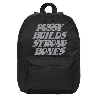 Pussy Builds Strong Bones 16 in Basic Backpack