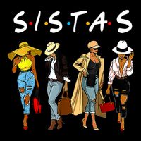 Proud Black Sistas Queen Melanin Afro African American Great Gift Flat Bill Trucker Hat
