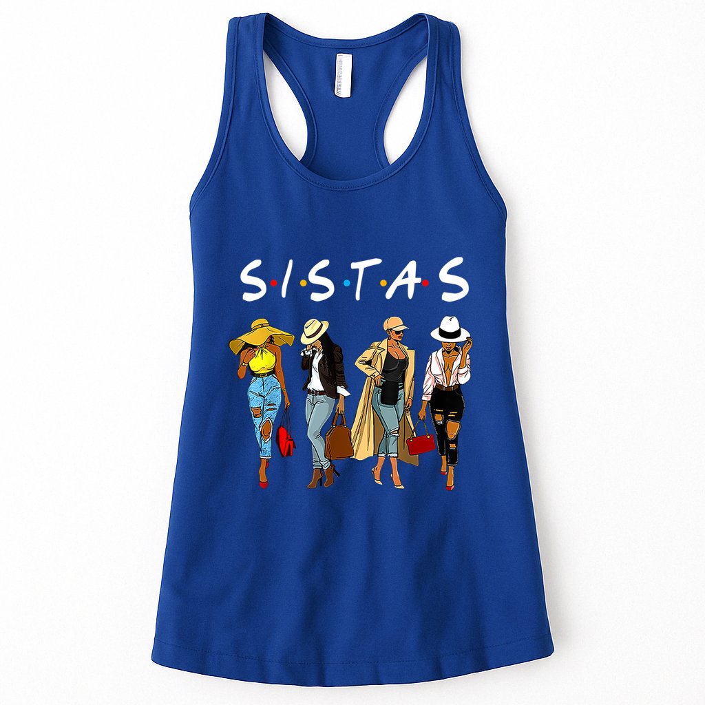 Proud Black Sistas Queen Melanin Afro African American Great Gift Womens Tank Top