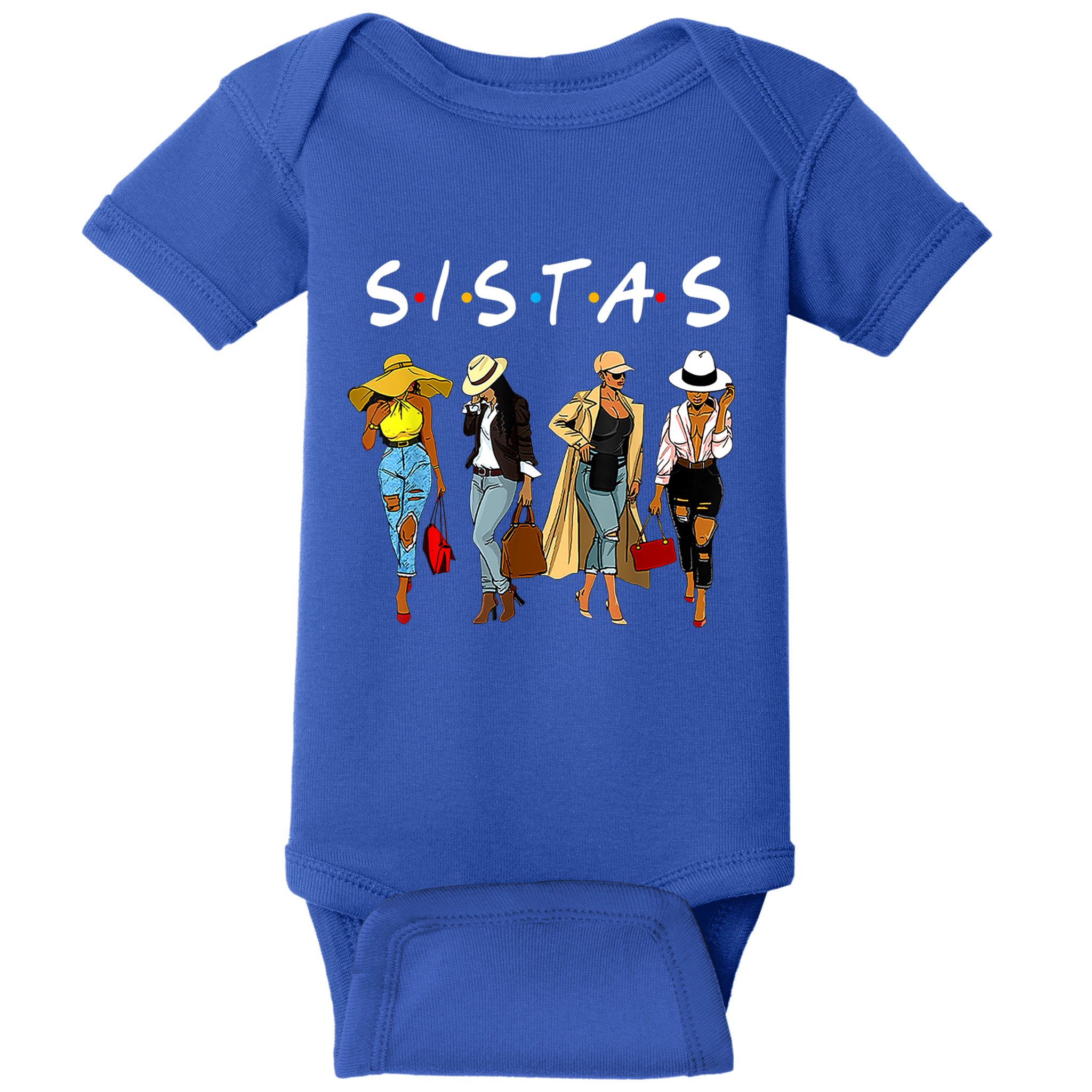 Proud Black Sistas Queen Melanin Afro African American Great Gift Baby Bodysuit