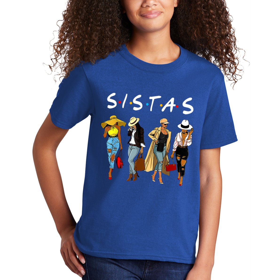 Proud Black Sistas Queen Melanin Afro African American Great Gift Kids T-Shirt