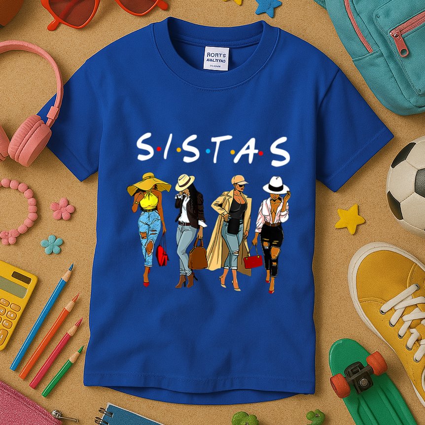 Proud Black Sistas Queen Melanin Afro African American Great Gift Kids T-Shirt