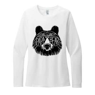 Papa Bear Sunglass Dad Fathers Day Husband Present Family Matching Womens CVC Long Sleeve Shirt