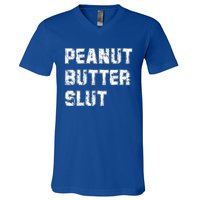 Peanut Butter Slugift Funny Saying Food Sarcastic Humor Gift V-Neck T-Shirt