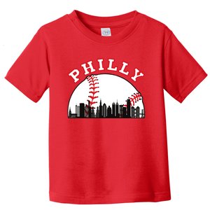 Philly Baseball Shirt Philadelphia Baseball PA Cityscape Skyline Toddler T-Shirt