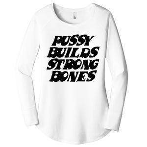 Pussy Builds Strong Bones Women's Perfect Tri Tunic Long Sleeve Shirt