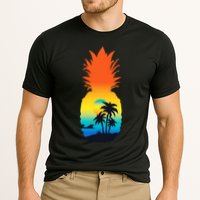 Pineapple Summer Sunset Beach Cooling Performance Crew T-Shirt