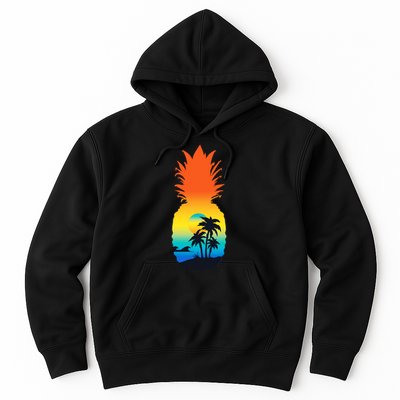 Pineapple Summer Sunset Beach Hoodie