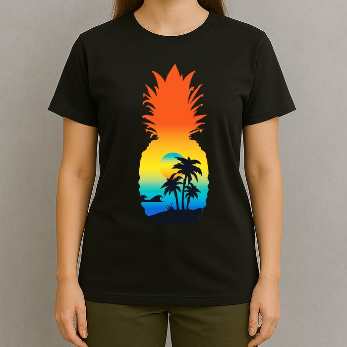 Pineapple Summer Sunset Beach T-Shirt
