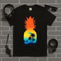 Pineapple Summer Sunset Beach T-Shirt