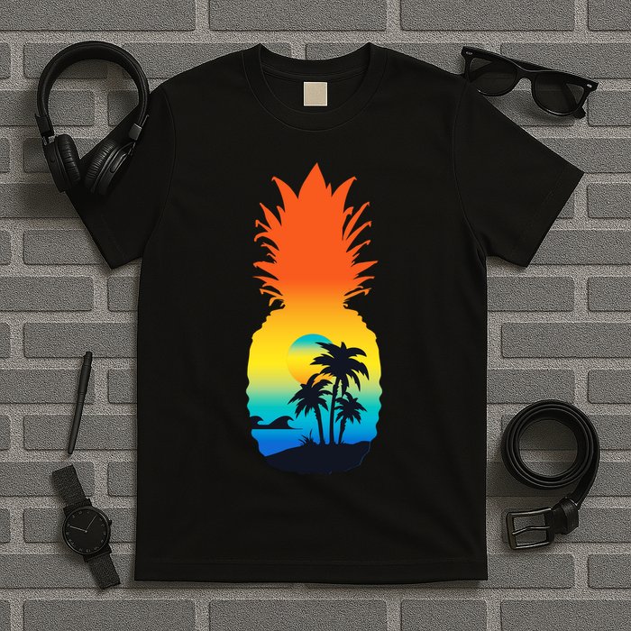 Pineapple Summer Sunset Beach T-Shirt
