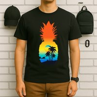Pineapple Summer Sunset Beach T-Shirt