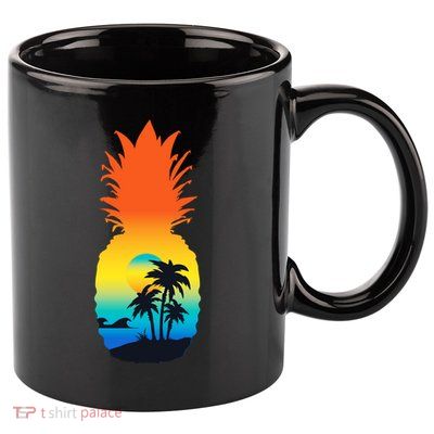 Pineapple Summer Sunset Beach 11oz C Handle Ceramic Mug