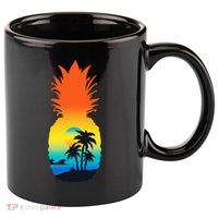 Pineapple Summer Sunset Beach 11oz C Handle Ceramic Mug