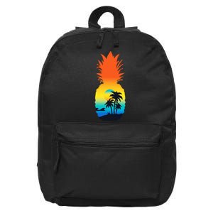 Pineapple Summer Sunset Beach 16 in Basic Backpack