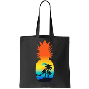 Pineapple Summer Sunset Beach Tote Bag