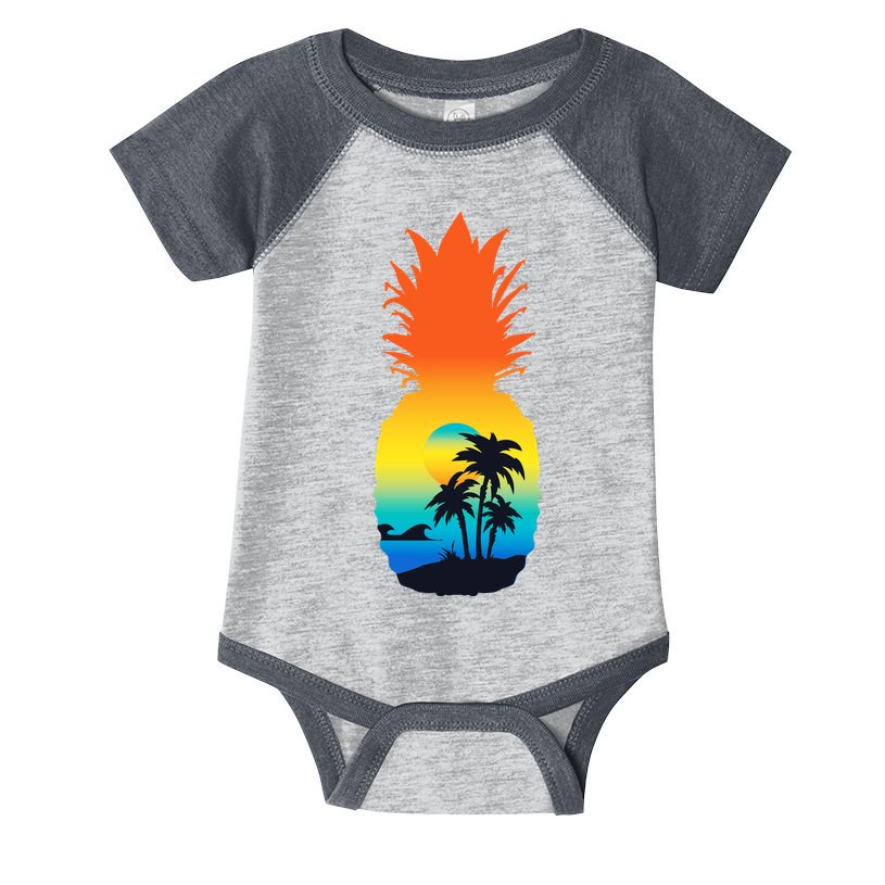 Pineapple Summer Sunset Beach Infant Baby Jersey Bodysuit