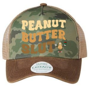 Peanut Butter Slut Food Lover Sarcastic Adult Humor Groovy Gift Legacy Tie Dye Trucker Hat