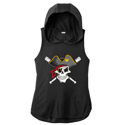 Pirate Baseball Skull Fans Of Pittsburgh Gift Ladies PosiCharge Tri-Blend Wicking Draft Hoodie Tank