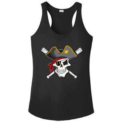 Pirate Baseball Skull Fans Of Pittsburgh Gift Ladies PosiCharge Competitor Racerback Tank