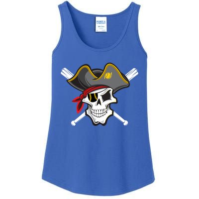 Pirate Baseball Skull Fans Of Pittsburgh Gift Ladies Essential Tank