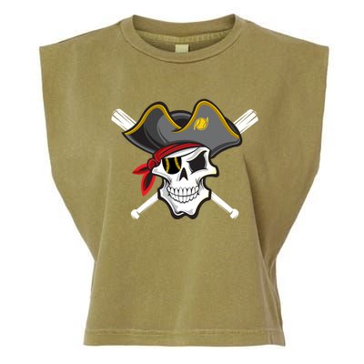 Pirate Baseball Skull Fans Of Pittsburgh Gift Garment-Dyed Women's Muscle Tee