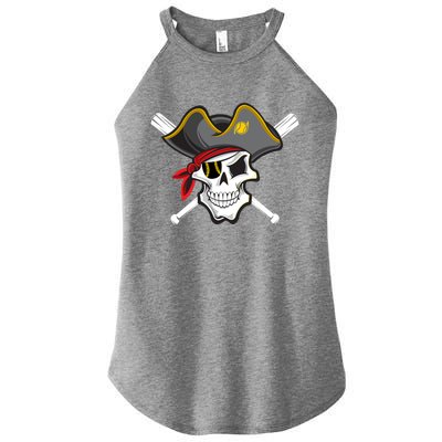 Pirate Baseball Skull Fans Of Pittsburgh Gift Women's Perfect Tri Rocker Tank