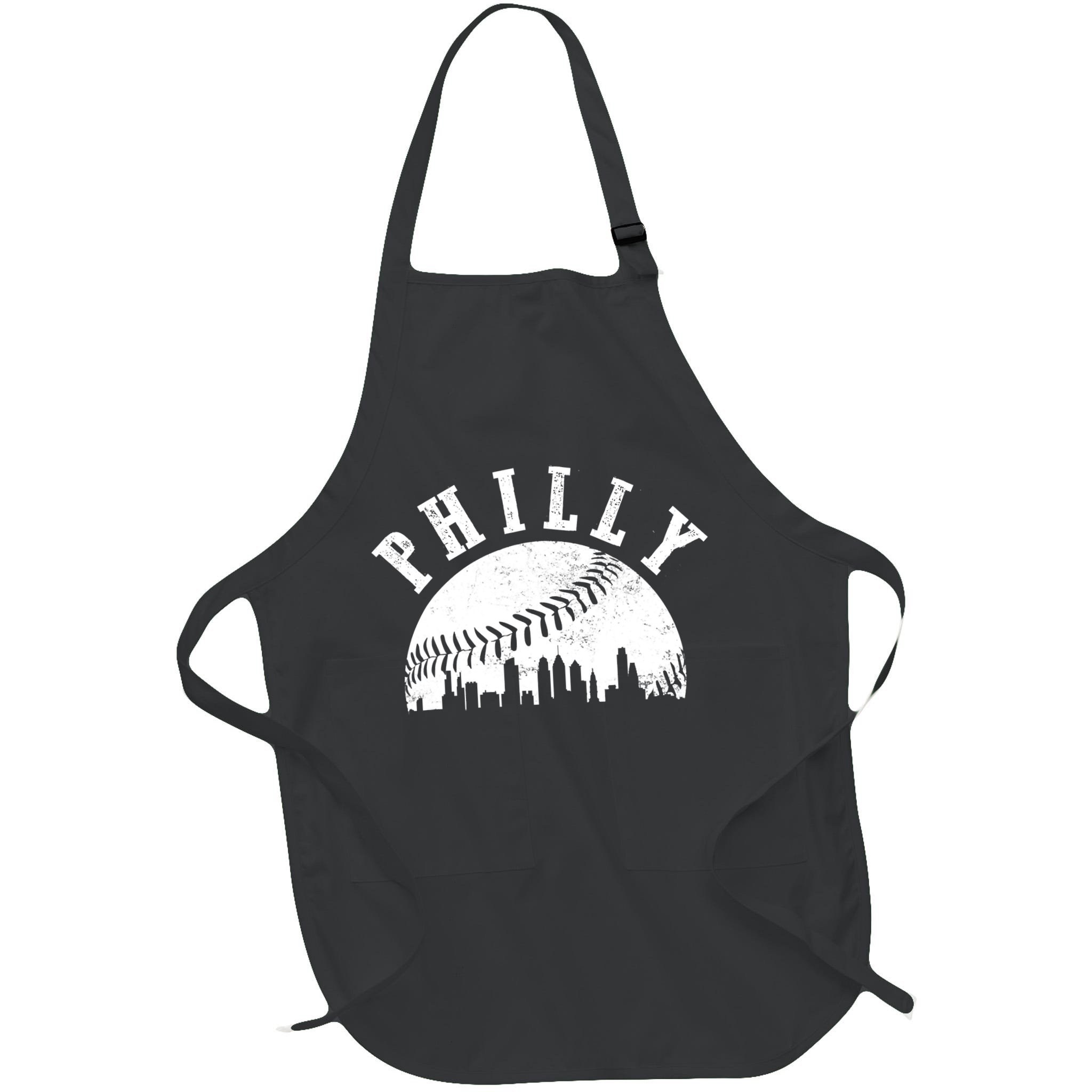 Philly Baseball Sports Skyline Illustration Cityscape Apron