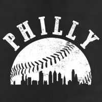 Philly Baseball Sports Skyline Illustration Cityscape Beanie