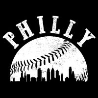 Philly Baseball Sports Skyline Illustration Cityscape Womens Tank Top
