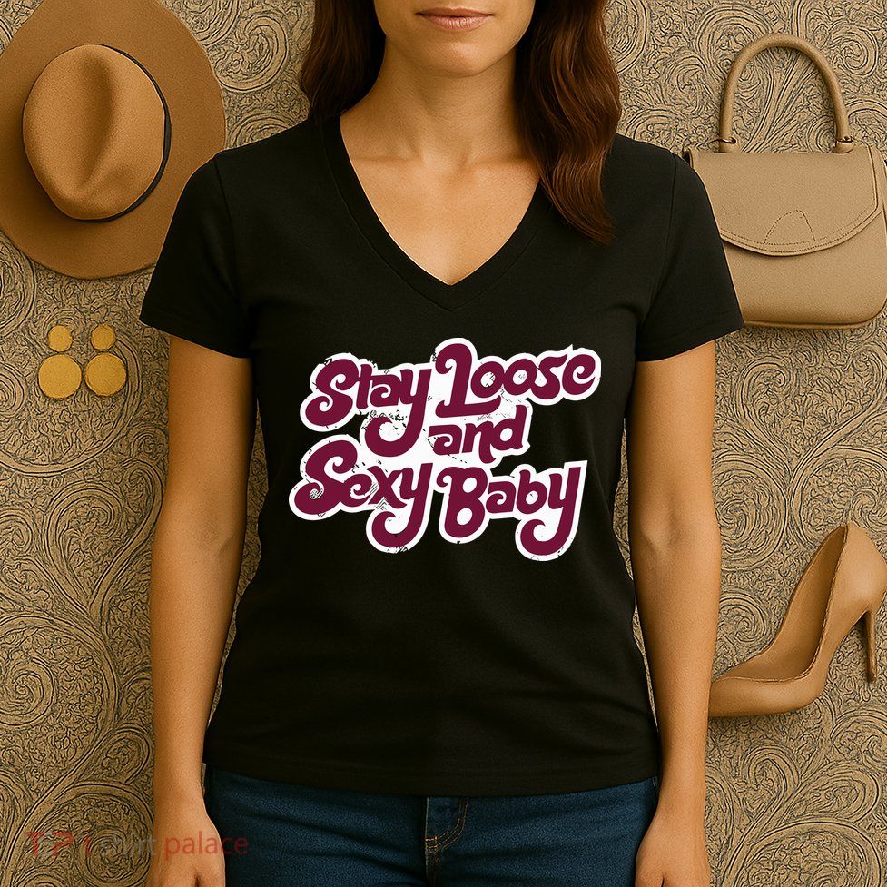 Philadelphia Baseball Stay Loose And Sexy Women's V-Neck T-Shirt