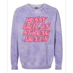 Pussy Builds Strong Bones Pbsb Colored Colorblast Crewneck Sweatshirt