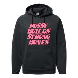 Pussy Builds Strong Bones Pbsb Colored Performance Fleece Hoodie