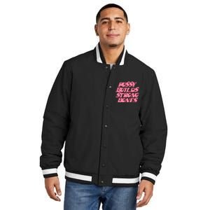 Pussy Builds Strong Bones Pbsb Colored Insulated Varsity Jacket