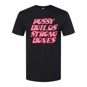 Pussy Builds Strong Bones Pbsb Colored Softstyle CVC T-Shirt