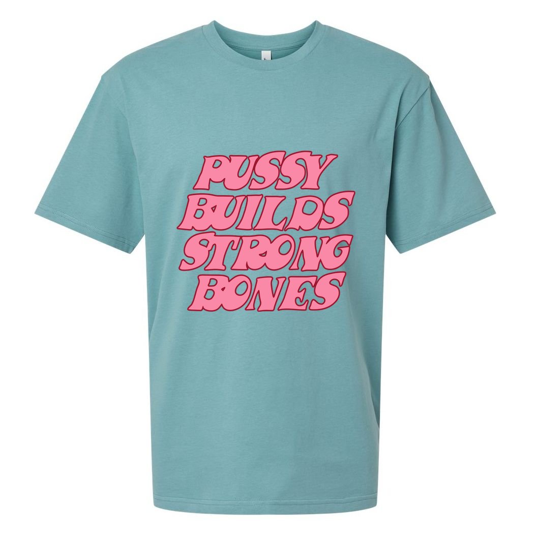 Pussy Builds Strong Bones Pbsb Colored Sueded Cloud Jersey T-Shirt