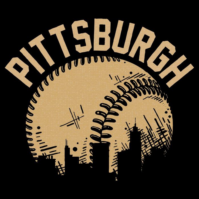 Pittsburgh Baseball Skyline Pennsylvania Player Coach Fan Cooling Performance Crew T-Shirt