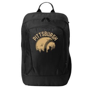 Pittsburgh Baseball Skyline Pennsylvania Player Coach Fan City Backpack