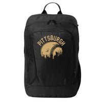 Pittsburgh Baseball Skyline Pennsylvania Player Coach Fan City Backpack