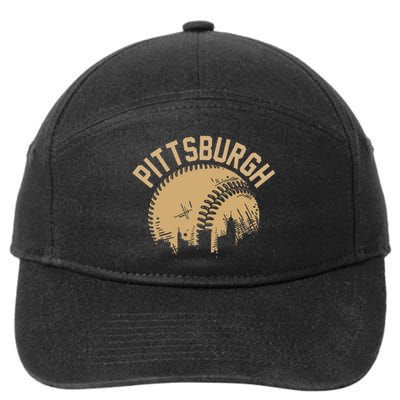 Pittsburgh Baseball Skyline Pennsylvania Player Coach Fan 7-Panel Snapback Hat