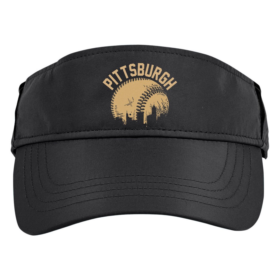 Pittsburgh Baseball Skyline Pennsylvania Player Coach Fan Adult Drive Performance Visor