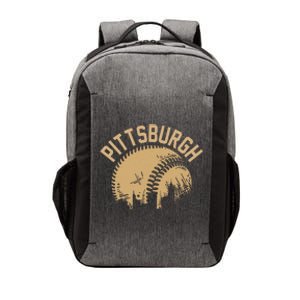 Pittsburgh Baseball Skyline Pennsylvania Player Coach Fan Vector Backpack