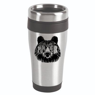 Papa Bear Sunglasses Father's Day Dad Grandpa 16oz Travel Tumbler