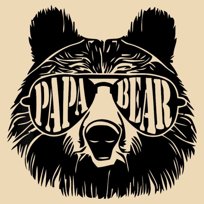 Papa Bear Sunglasses Father's Day Dad Grandpa Drawstring Bag