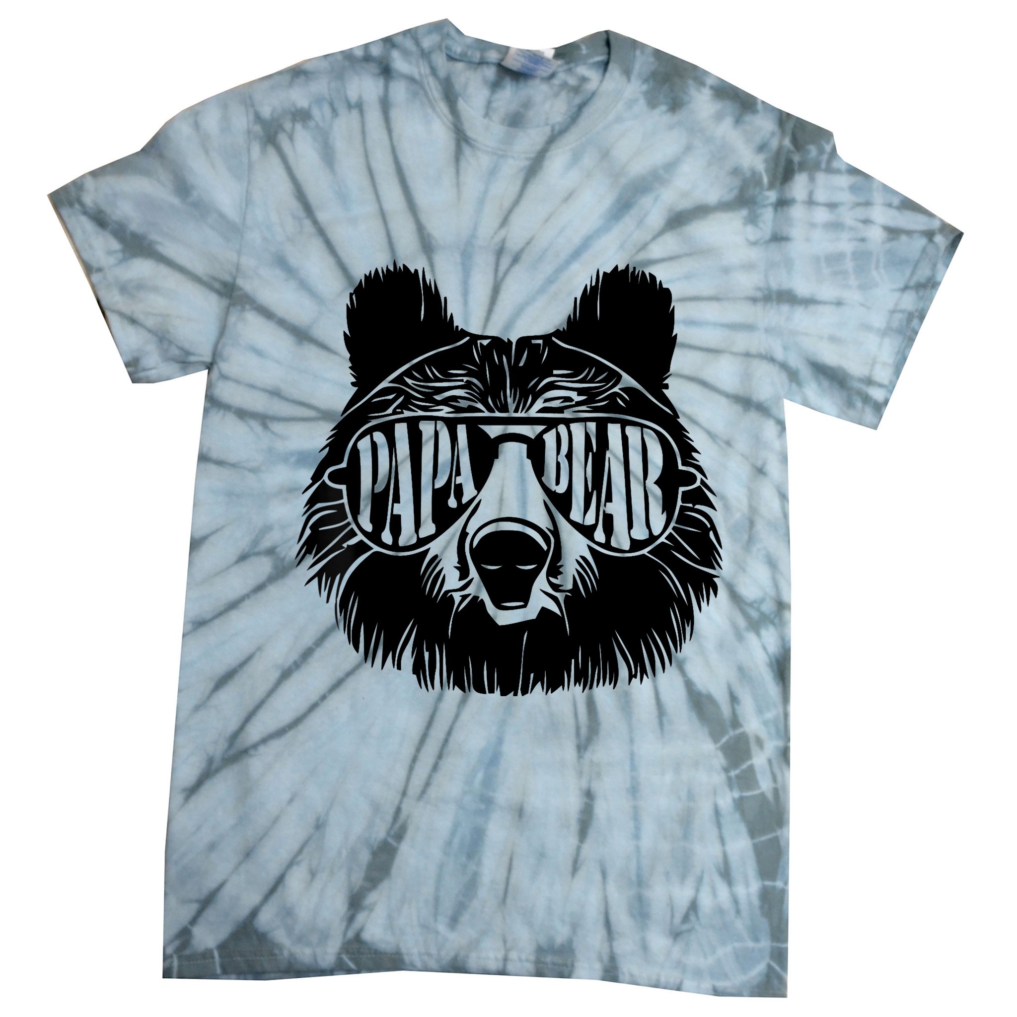 Papa Bear Sunglasses Father's Day Dad Grandpa Tie-Dye T-Shirt